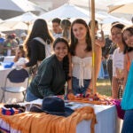 UCLA students make connections at the Latinx Welcome resource fair.