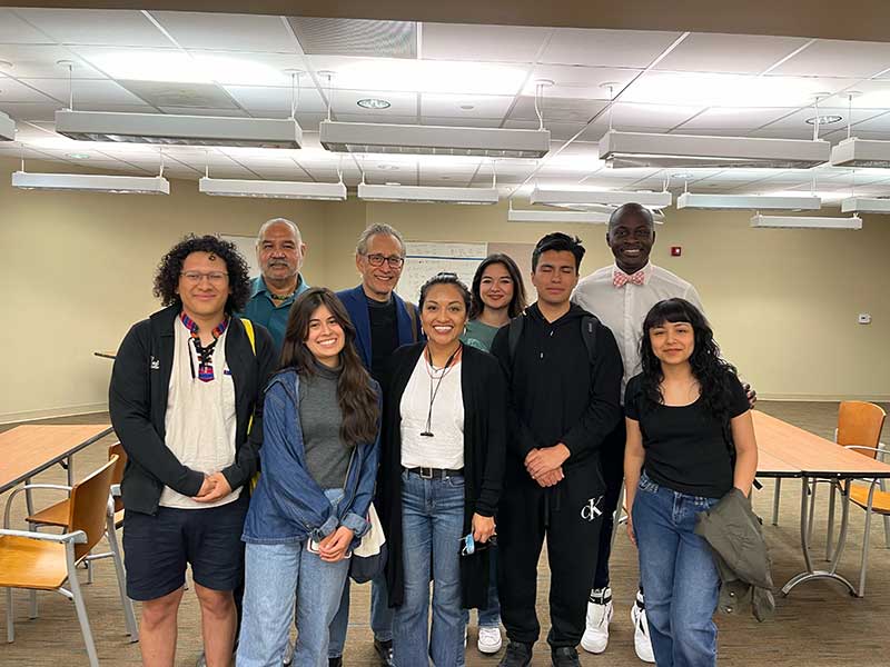 UCLA students, staff and faculty identify DeNeve Plaza as the start-up location for the Latinx Success Center.